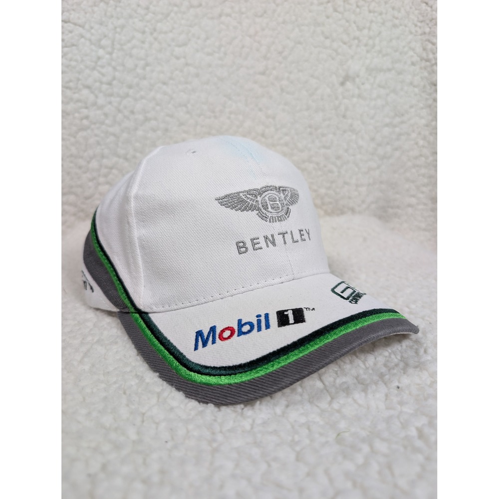 Bentley Motors Continental GT3 Racing Cap White Grey Green Adjustable Hat Mens